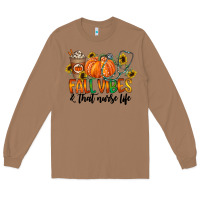 Toasted Coconut fall vibes and that nurse life Long Sleeve Tee - CowhideDigitalArt