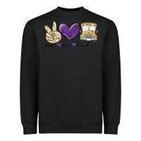 Black peace love bus driver Heavyweight Sweatshirt - MaliasSmallBusiness