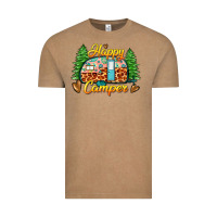 Vintage Coffee happy camper Vintage Tee - Zillion Design Studio