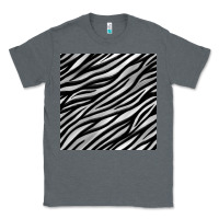 Charcoal Heather Zebra Seamless Pattern, Classic Tee - BundleAndBundleShop