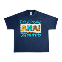Navy i do it for the aha moments Urban Heavy Tee - texasbilliewilder