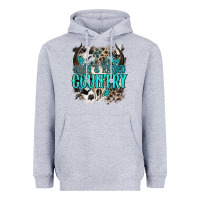 Heather Grey born  raised country Heavyweight Hoodie - NancyCooperArtShop