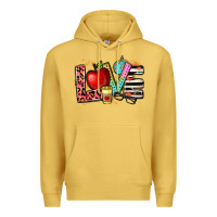 Antique Gold love teacher Premium Hoodie - NancyCooperArtShop