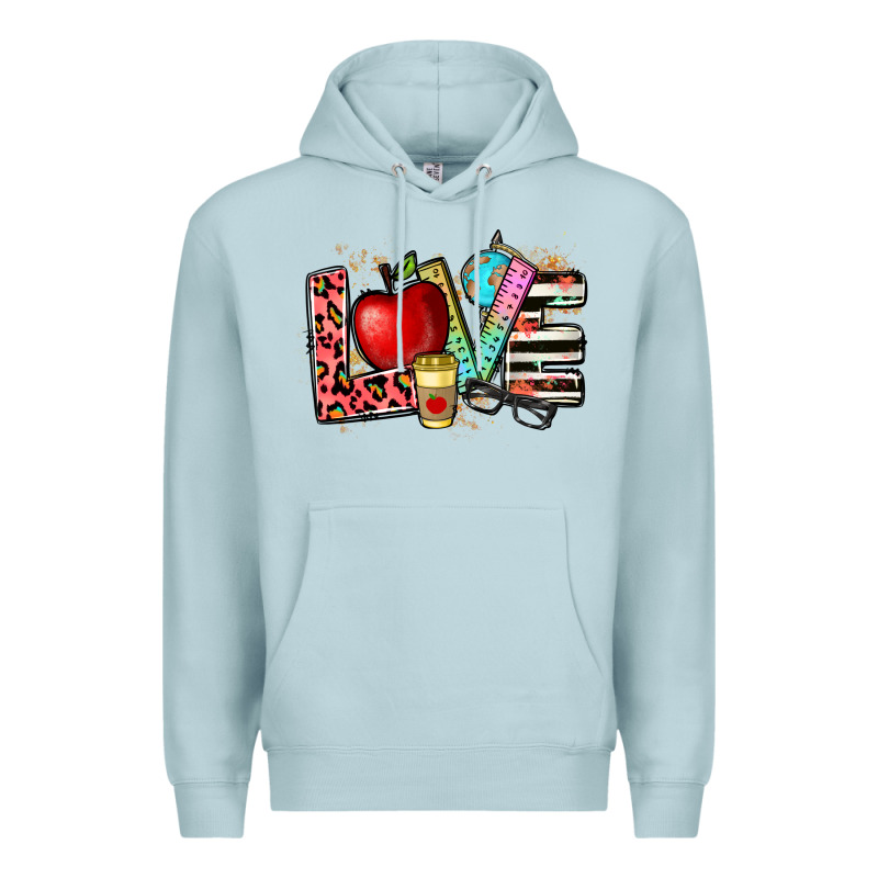 Love Teacher Premium Hoodie by NancyCooperArtShop | Teevron