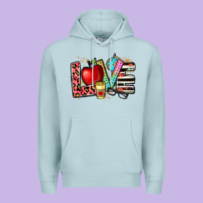 Love Teacher Premium Hoodie Designed By Nancycooperartshop