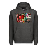 Charcoal Heather love teacher Premium Hoodie - NancyCooperArtShop