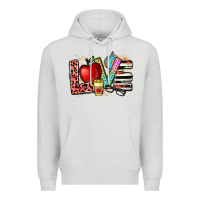 Dove Grey love teacher Premium Hoodie - NancyCooperArtShop