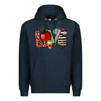 Navy love teacher Premium Hoodie - NancyCooperArtShop
