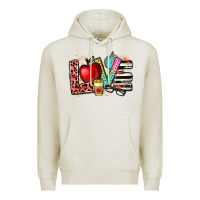 Oatmeal Heather love teacher Premium Hoodie - NancyCooperArtShop