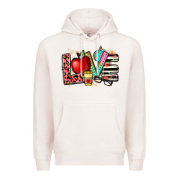 Pale Pink love teacher Premium Hoodie - NancyCooperArtShop