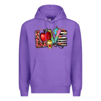 Purple love teacher Premium Hoodie - NancyCooperArtShop