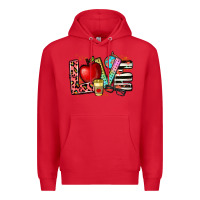 Red love teacher Premium Hoodie - NancyCooperArtShop