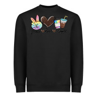 Black peace love coffee Heavyweight Sweatshirt - MaliasSmallBusiness
