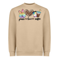 Peace Love Coffee Heavyweight Sweatshirt | Teevron