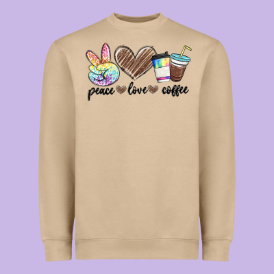 Heavyweight Sweatshirt peace love coffee