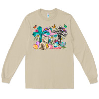 Mushroom Western rabbit with Cross and flowers Long Sleeve Tee - Neo Western