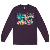Plum Western rabbit with Cross and flowers Long Sleeve Tee - Neo Western
