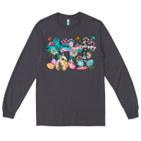 Smoke Western rabbit with Cross and flowers Long Sleeve Tee - Neo Western