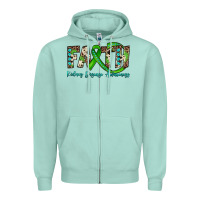 Seafoam faith kidney disease awareness Zipper Hoodie - JahusDesignShop