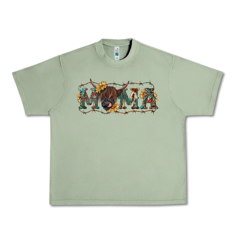 Western Mama With Highland Cow Urban Heavy Tee by RanaPortraitStore | Teevron