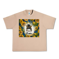 Burro sunflowers messy bun mama Urban Heavy Tee - BarkalooDesign