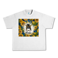 Lunar Rock sunflowers messy bun mama Urban Heavy Tee - BarkalooDesign