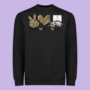Peace Love Eyes Heavyweight Sweatshirt Designed By Maliassmallbusiness