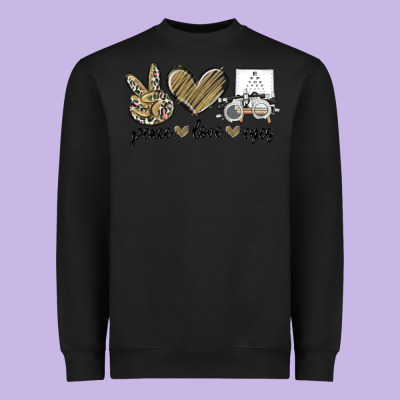 Heavyweight Sweatshirt peace love eyes