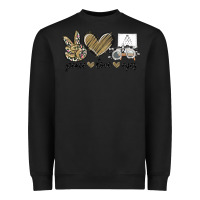 Black peace love eyes Heavyweight Sweatshirt - MaliasSmallBusiness