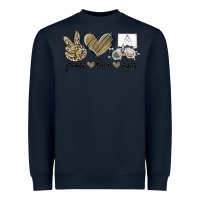 Navy peace love eyes Heavyweight Sweatshirt - MaliasSmallBusiness