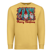 Antique Gold merry christmas gnomes Premium Sweatshirt - BarkalooDesign