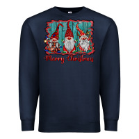 Navy merry christmas gnomes Premium Sweatshirt - BarkalooDesign