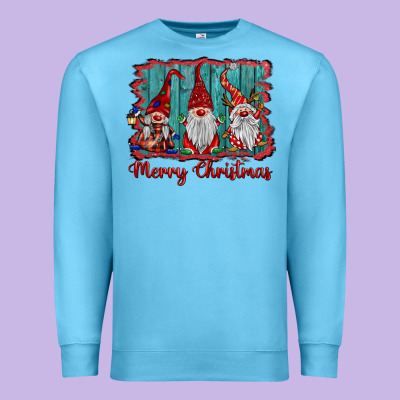 Merry Christmas Gnomes Premium Sweatshirt Designed By Barkaloodesign