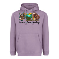Lavender peace love turkey Heavyweight Hoodie - LillyAllenDesigns
