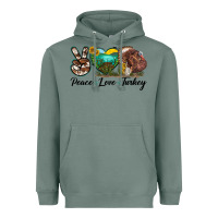 Sage peace love turkey Heavyweight Hoodie - LillyAllenDesigns