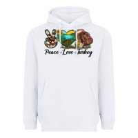 White peace love turkey Heavyweight Hoodie - LillyAllenDesigns
