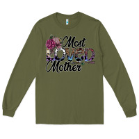 Army Green most loved mother Long Sleeve Tee - SublimationCraftShop