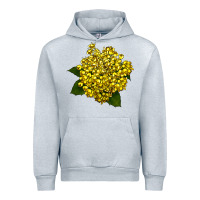 Heather Grey Oregon Grape Flower Illustrations Urban Hoodie - LillyAllenDesigns
