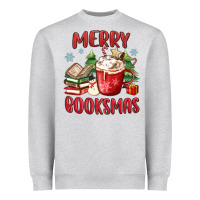 Heather Grey merry booksmas Heavyweight Sweatshirt - MaliasSmallBusiness