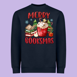 Merry Booksmas Heavyweight Sweatshirt Designed By Maliassmallbusiness