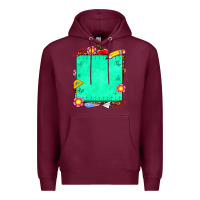 Burgundy school add your own text Premium Hoodie - NancyCooperArtShop