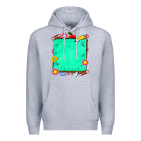 Heather Grey school add your own text Premium Hoodie - NancyCooperArtShop