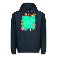 Navy school add your own text Premium Hoodie - NancyCooperArtShop