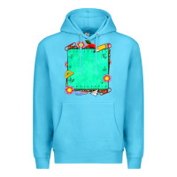 Ocean Blue school add your own text Premium Hoodie - NancyCooperArtShop