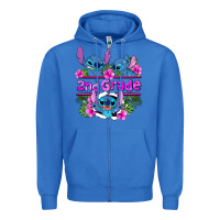 True Royal preview flower stitch 2nd grade Zipper Hoodie - AdoDesignShop