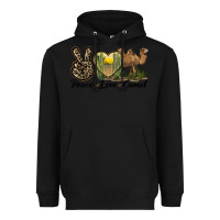 Black peace love camel Heavyweight Hoodie - LillyAllenDesigns