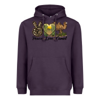 Plum peace love camel Heavyweight Hoodie - LillyAllenDesigns