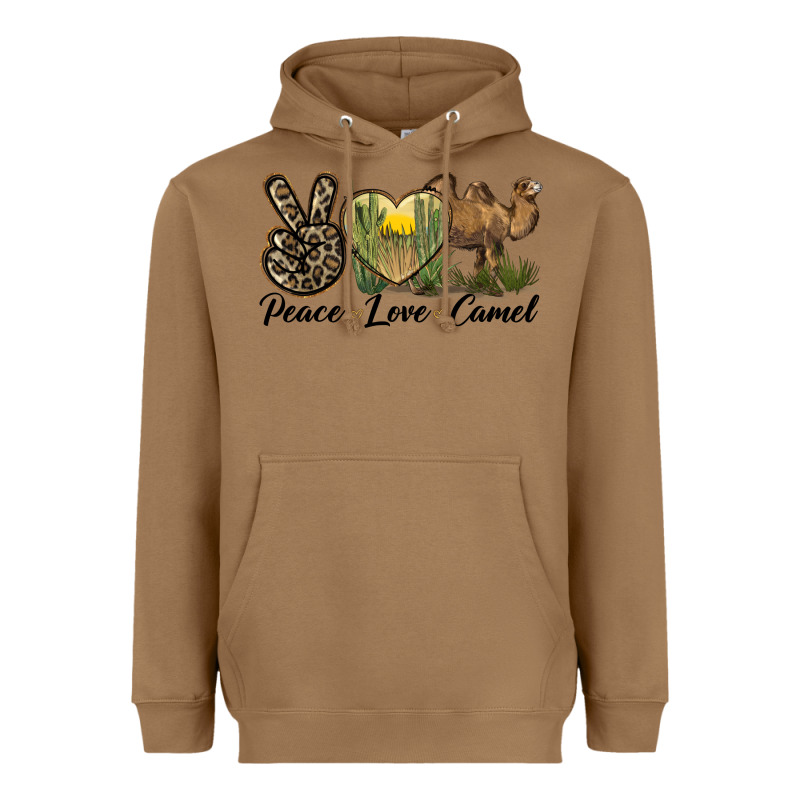 Peace Love Camel Heavyweight Hoodie by LillyAllenDesigns | Teevron