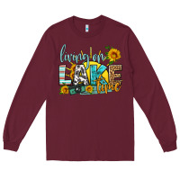 Burgundy living on lake time Long Sleeve Tee - HRA Design Shop