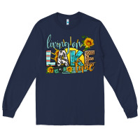 Navy living on lake time Long Sleeve Tee - HRA Design Shop